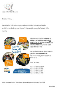 Soirée jeux de société !