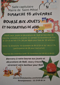 Bourse aux jouets et décoration de Noël