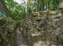 Tranchées du bois brûlé et croix des redoutes - Apremont-la-Forêt